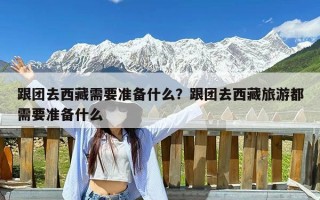 跟团去西藏需要准备什么？跟团去西藏旅游都需要准备什么