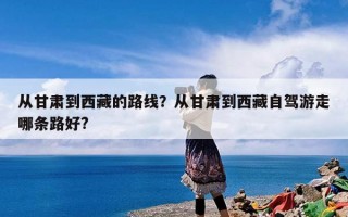 从甘肃到西藏的路线？从甘肃到西藏自驾游走哪条路好?