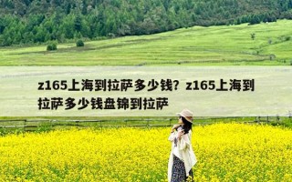 z165上海到拉萨多少钱？z165上海到拉萨多少钱盘锦到拉萨