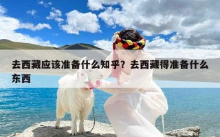 去西藏应该准备什么知乎？去西藏得准备什么东西