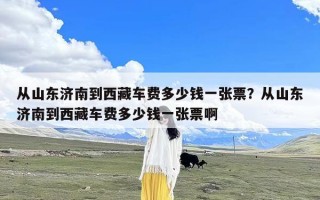 从山东济南到西藏车费多少钱一张票？从山东济南到西藏车费多少钱一张票啊