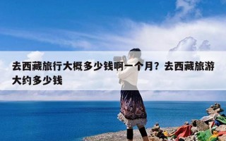 去西藏旅行大概多少钱啊一个月？去西藏旅游大约多少钱