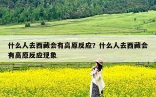什么人去西藏会有高原反应？什么人去西藏会有高原反应现象