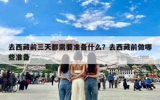 去西藏前三天都需要准备什么？去西藏前做哪些准备