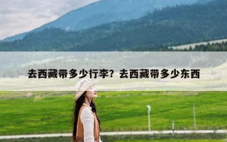 去西藏带多少行李？去西藏带多少东西