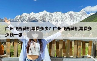 广州飞西藏机票费多少？广州飞西藏机票费多少钱一张