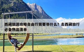 西藏旅游攻略自由行需要带什么？去西藏旅行必备物品清单