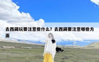 去西藏玩要注意些什么？去西藏要注意哪些方面