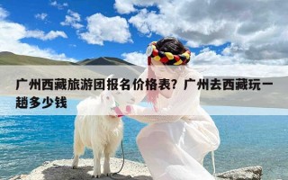 广州西藏旅游团报名价格表？广州去西藏玩一趟多少钱