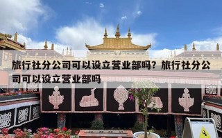 旅行社分公司可以设立营业部吗？旅行社分公司可以设立营业部吗