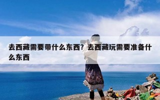 去西藏需要带什么东西？去西藏玩需要准备什么东西