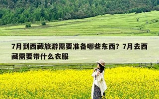 7月到西藏旅游需要准备哪些东西？7月去西藏需要带什么衣服