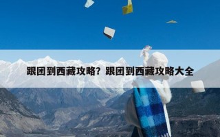 跟团到西藏攻略？跟团到西藏攻略大全