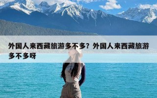 外国人来西藏旅游多不多？外国人来西藏旅游多不多呀