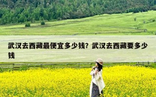 武汉去西藏最便宜多少钱？武汉去西藏要多少钱