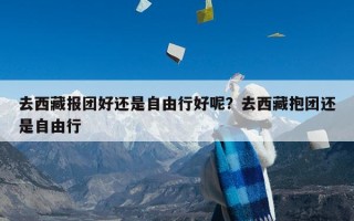 去西藏报团好还是自由行好呢？去西藏抱团还是自由行