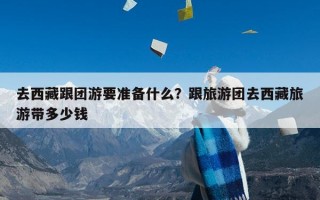 去西藏跟团游要准备什么？跟旅游团去西藏旅游带多少钱