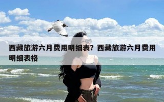 西藏旅游六月费用明细表？西藏旅游六月费用明细表格