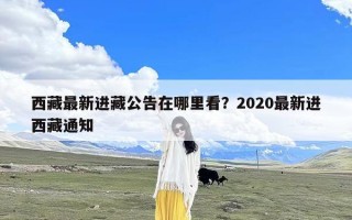 西藏最新进藏公告在哪里看？2020最新进西藏通知