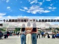 一个人西藏旅行攻略？一个人去西藏旅游的攻略