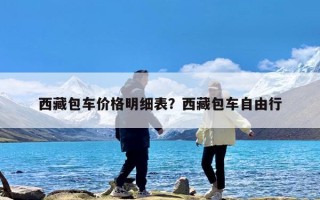 西藏包车价格明细表？西藏包车自由行